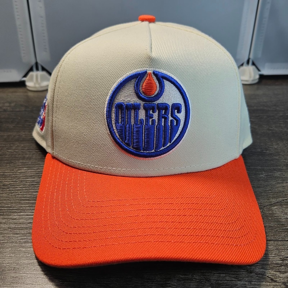 Edmonton Oilers New Era 9FORTY Snapback 1989 NHL All-Star Game Patch Cream Hat